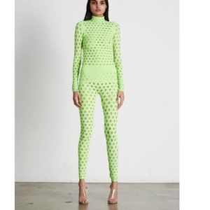 MAISIE WILEN PERFORATED STRETCH SET Wasabi